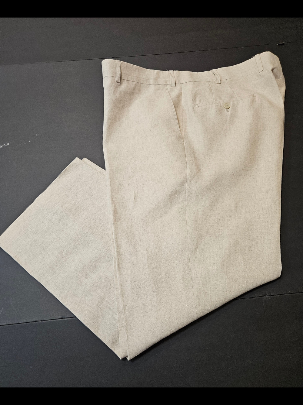 Linea Naturale Luxe Mens NWOT 100% Linen Beige Trousers Made in Italy Size 38 - Picture 13 of 16